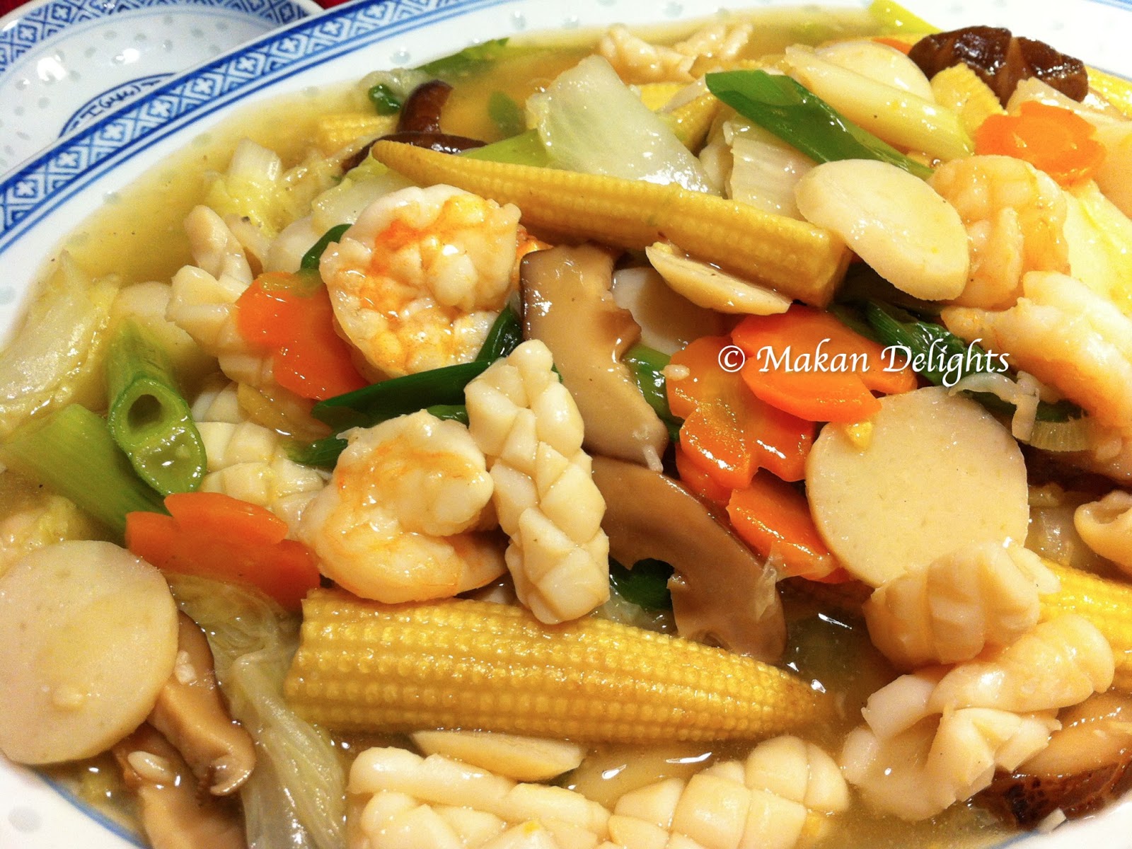 Makan Delights Fried Vegetables with Seafood