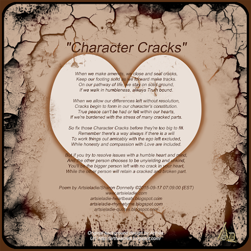 Character Cracks by Artsieladie/Sharon Donnelly