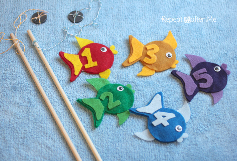 DIY Fishing Game with Felt Fish - Repeat Crafter Me