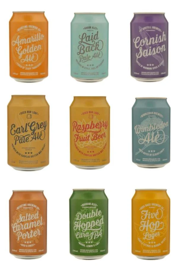 A selection of M&S summer craft beers in cans
