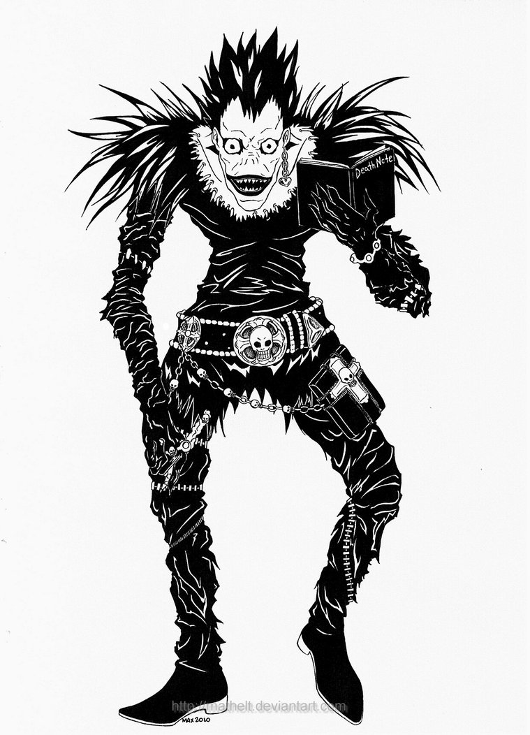 Тетрадь смерти тату эскиз