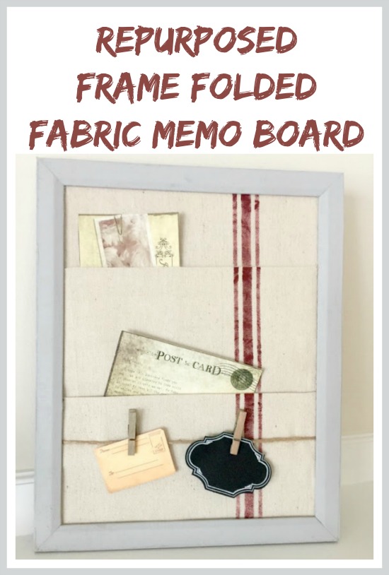 Folded Fabric Grain Sack Memo Board