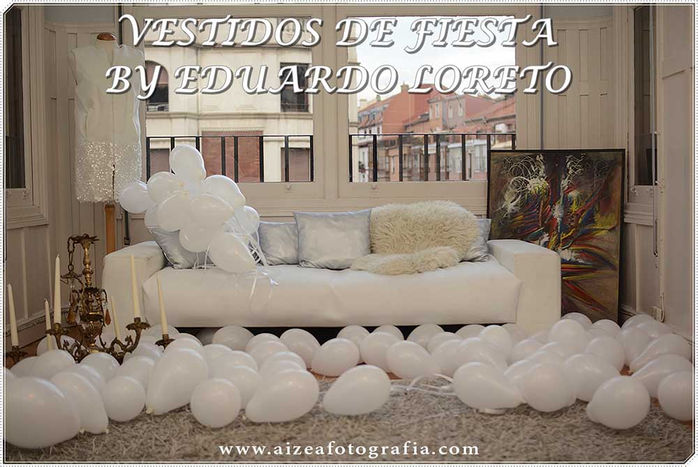sesión de fotos con diseños de fiesta exclusivos de Eduardo Loreto