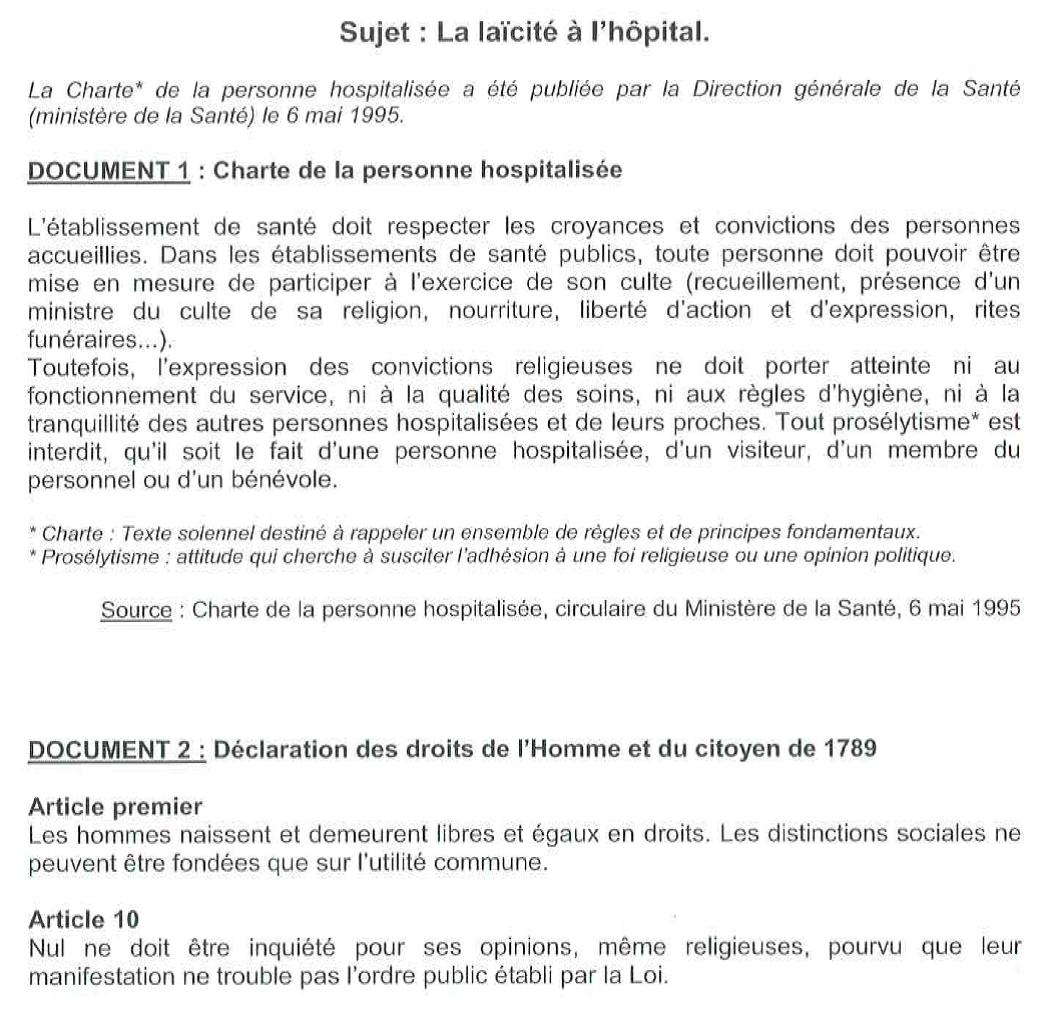 La charte de la personne hospitalisée ch aulnay