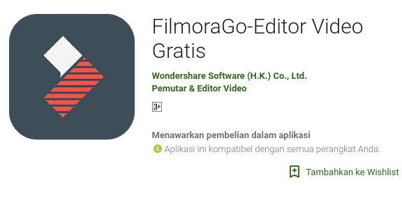 Filmora Pro Edit Video Terbaik di Playstore Untuk Youtuber