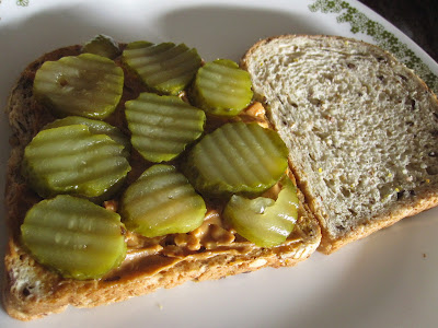 peanut butter & pickle sandwich