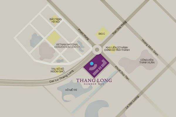 Vị trí Thăng Long Number One Vị trí Thăng Long Number One