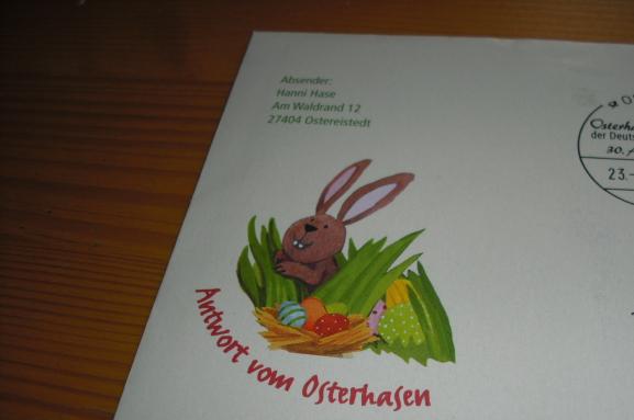  moppeline123: Antwort-Brief vom Osterhasen 2012 Motiv 