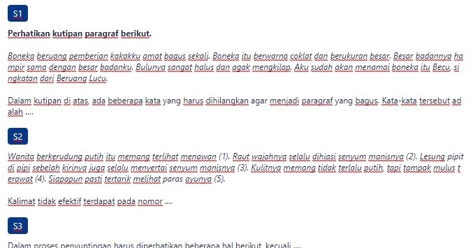 Contoh Soal Menyunting Paragraf Deskriptif - Materi Pendidikan Dasar