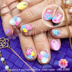 nails gel pastel nail studio floral