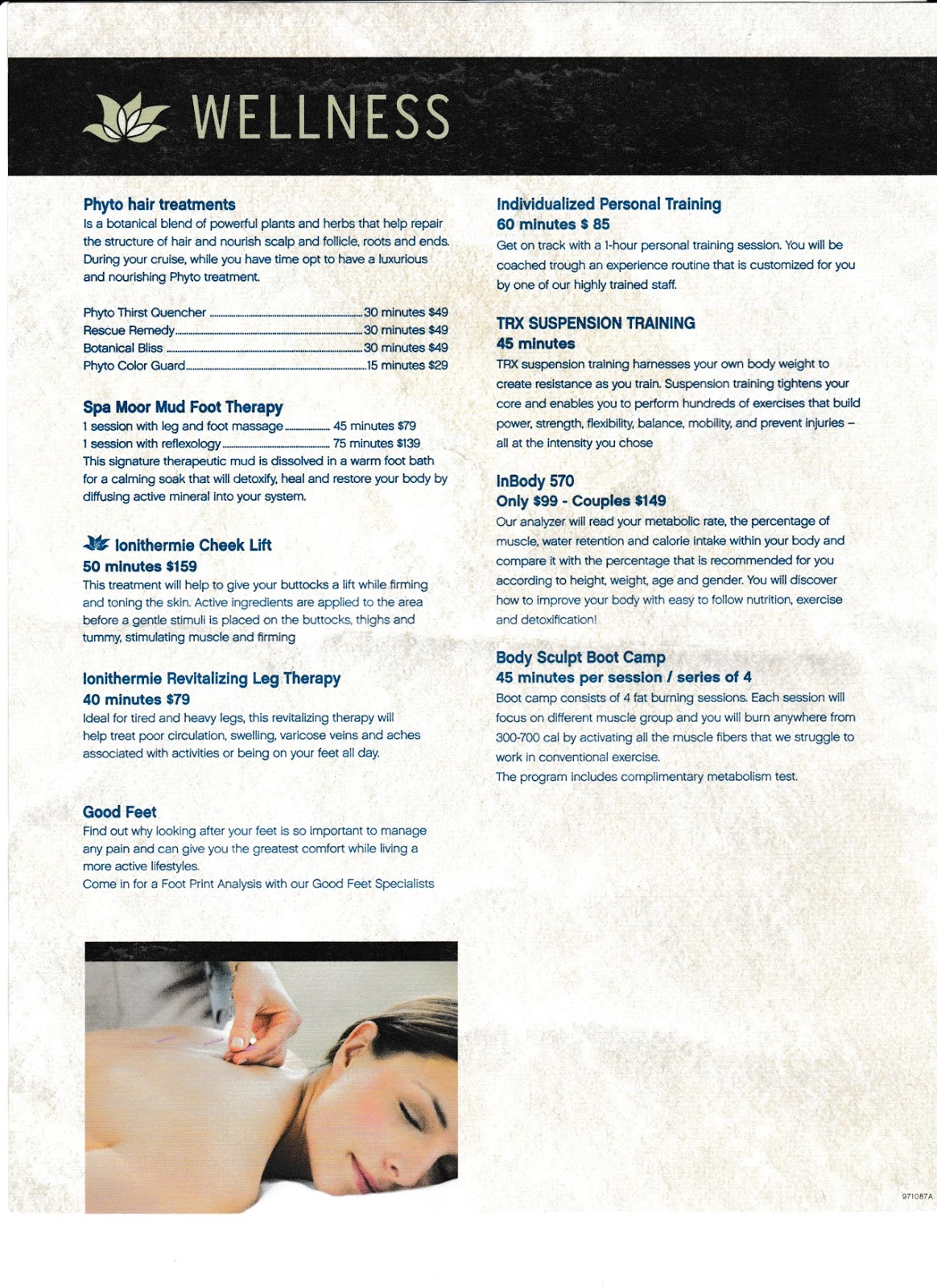 spa treatment list