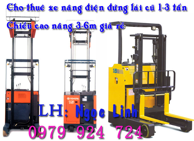 xe nâng điện đứng lái cũ