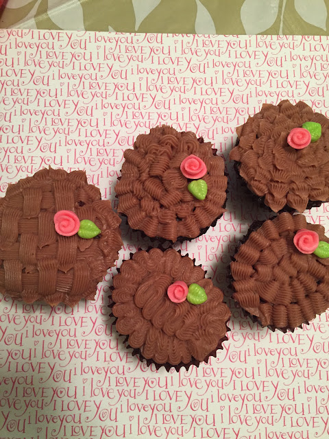 Chocolate rose cupcake