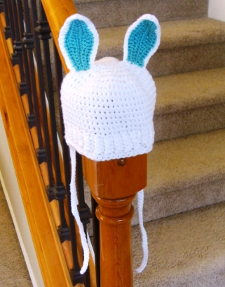 Baby hat with bunny ears