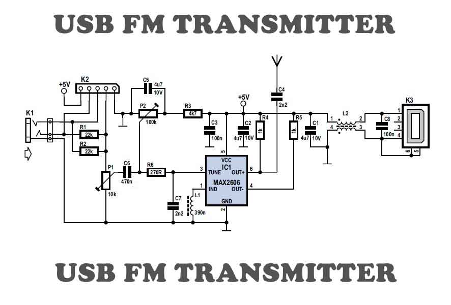 USB FM transmitter circuit - Electronic Circuit