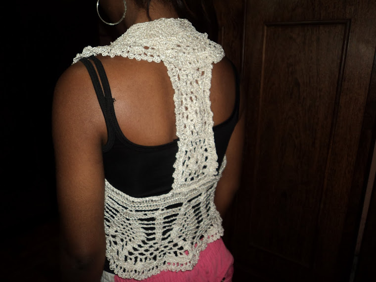 Colete de Crochet em linha de seda