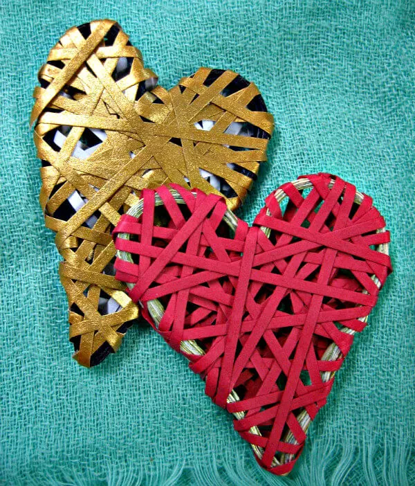 Wrapped Paper Hearts Tutorial