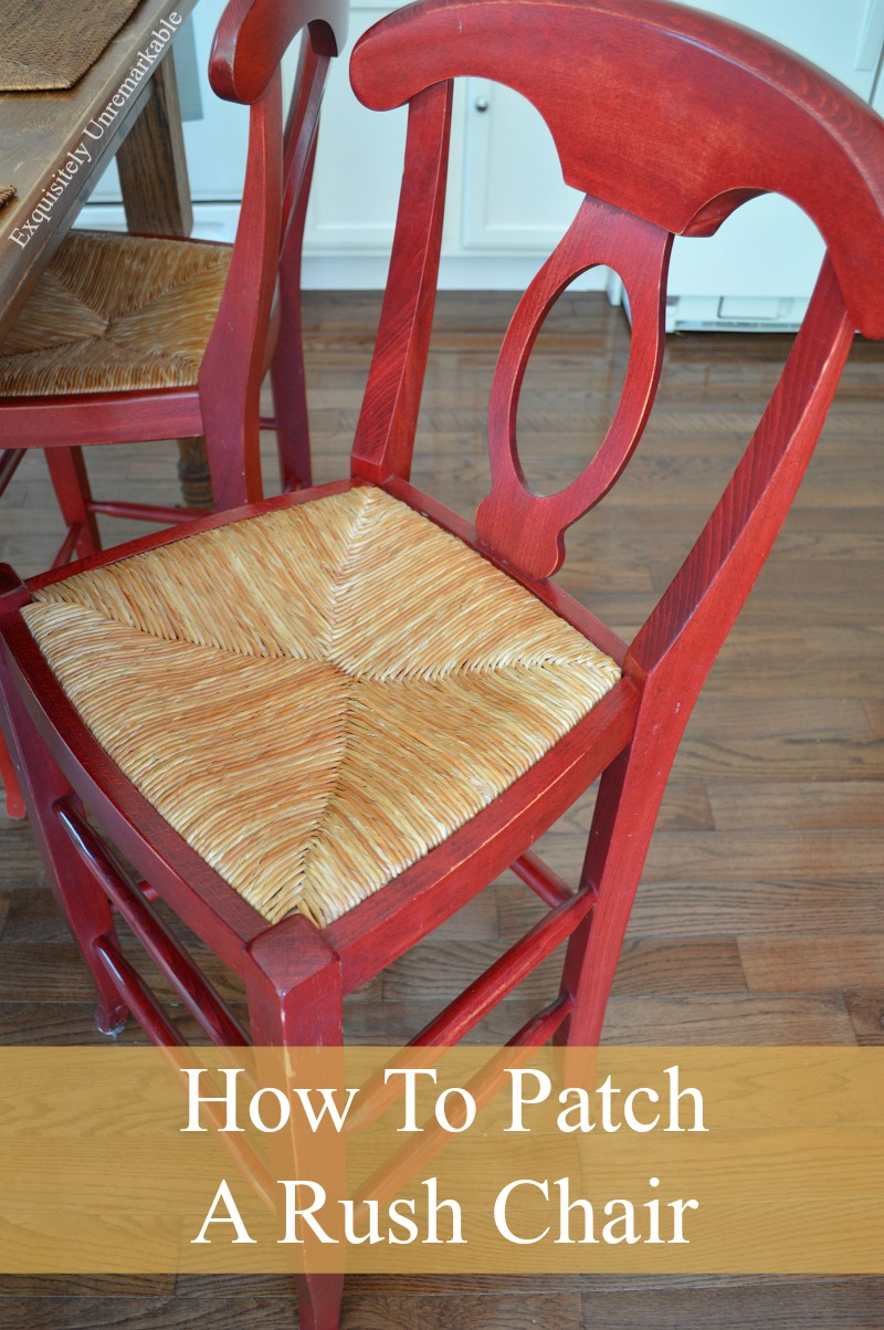 How To Repair Rush Seating