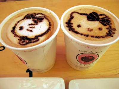 Hot Chocolate at Hello Kitty Cafe Hongdae Seoul