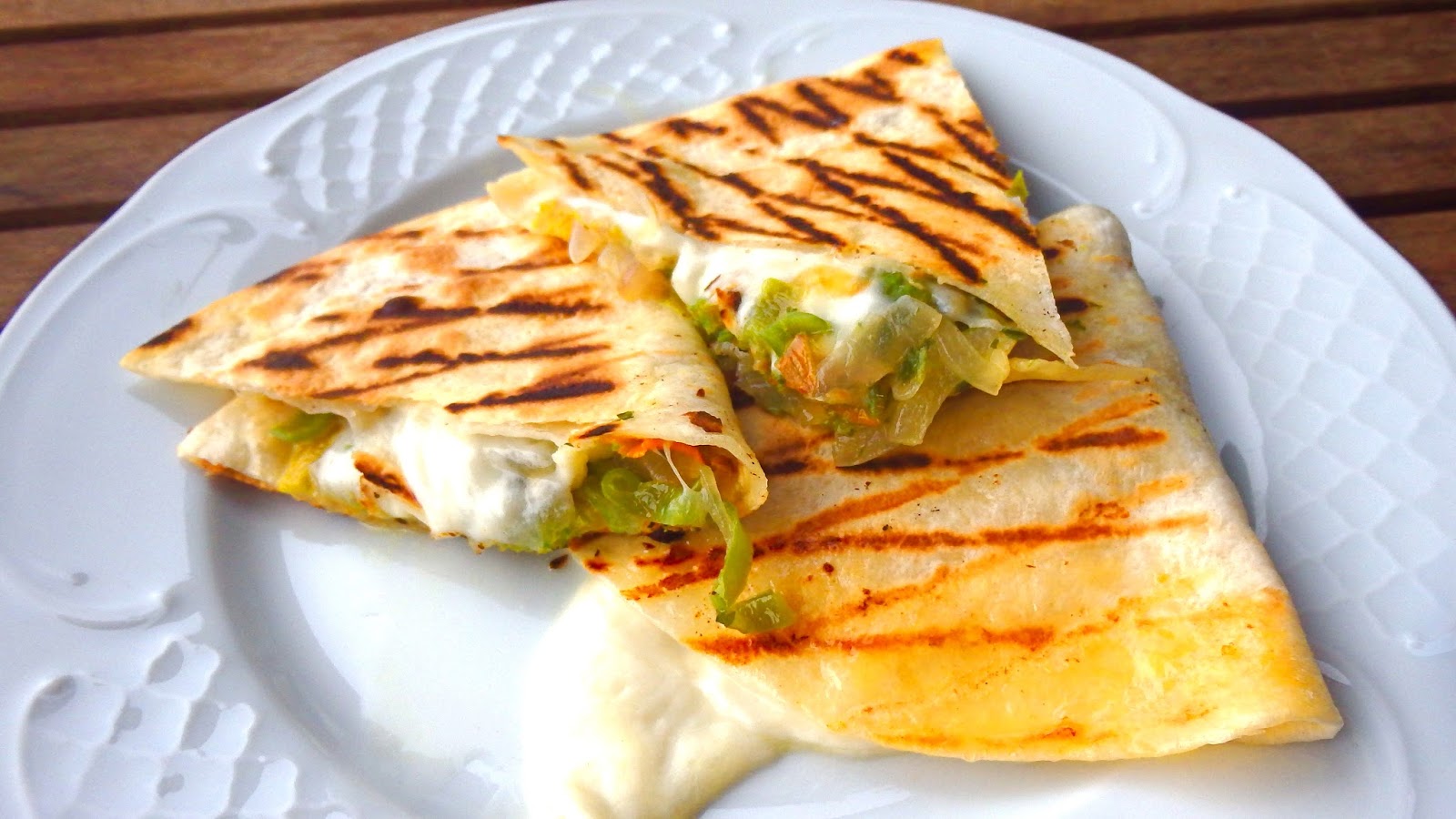 Quesadillas de flor de calabacín