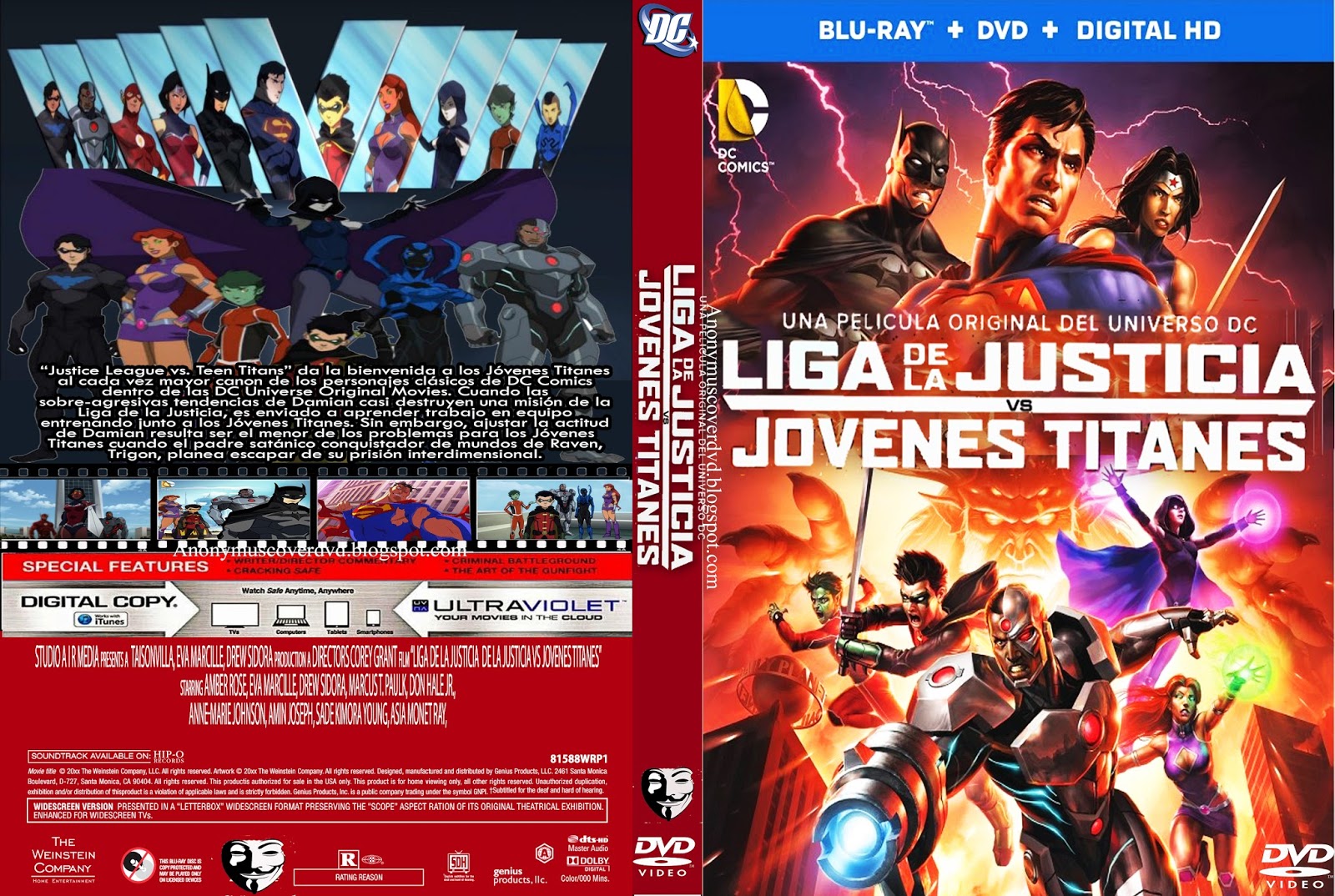 liga%2Bde%2Bla%2Bjusticia%2Bvs%2Bjovenes%2Btitanes - Liga De La Justicia vs. Jóvenes Titanes[MKV][Latino] - Descargas en general