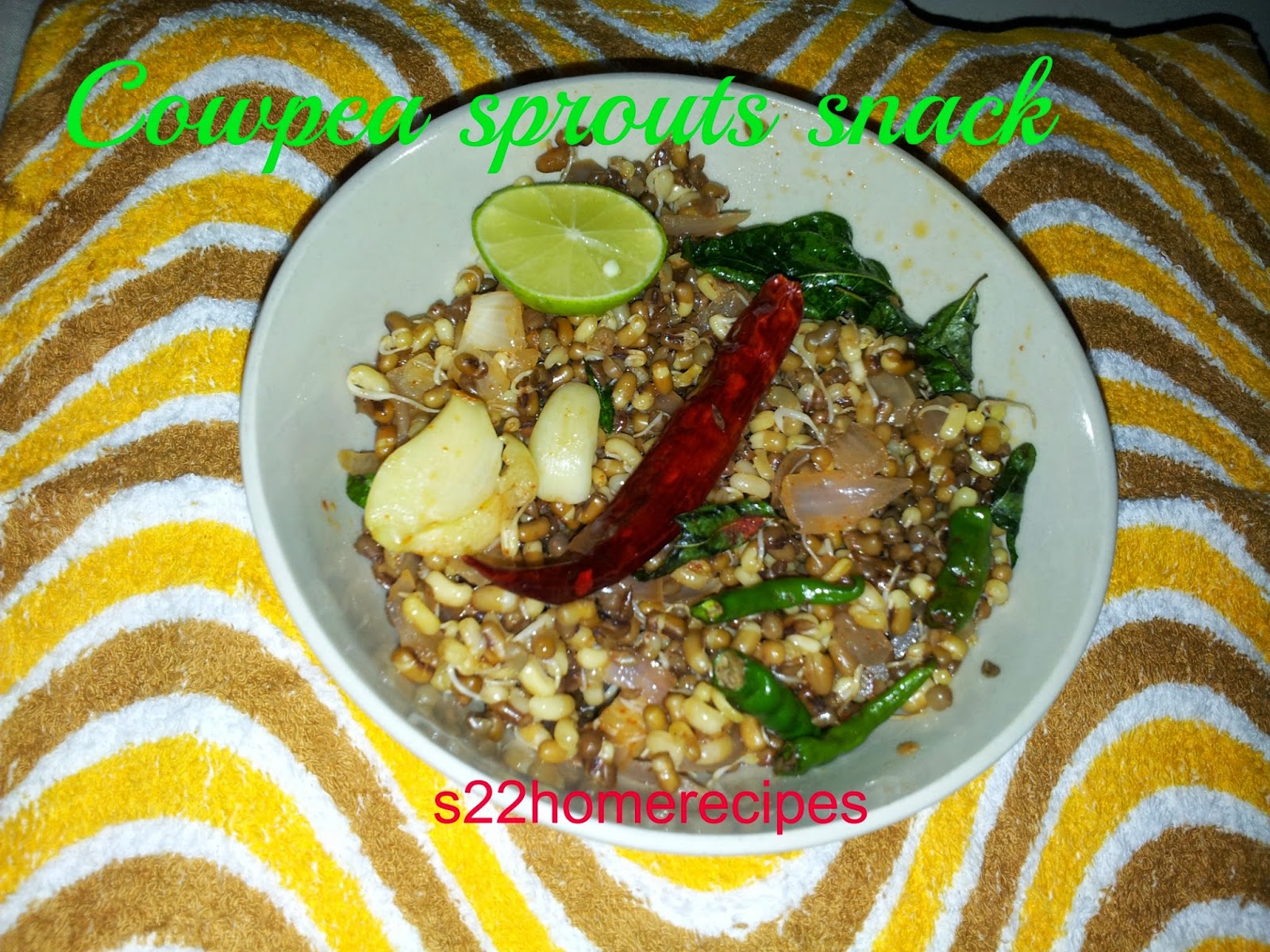 Cow peas sprouts snack