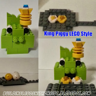 King Piggy created from LEGO Bricks, Angry Birds LEGO Creations