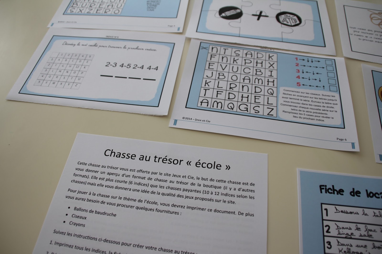 Chasse au trésor automne pour enfants KIT gratuit à imprimer