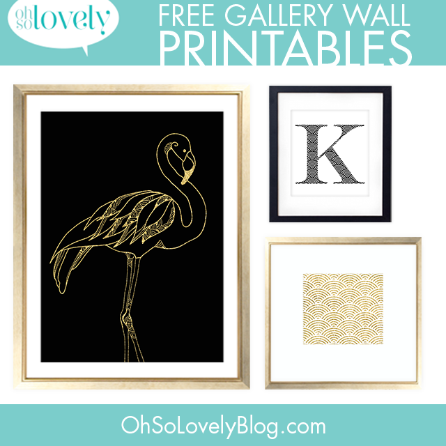 FREEBIES  //  GALLERY WALL PRINTABLES, Oh So Lovely Blog