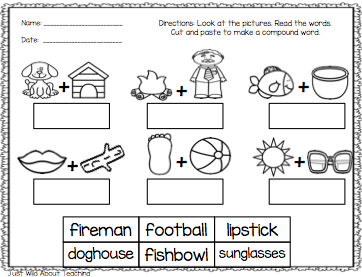 Compound Words Worksheets Cut And Paste