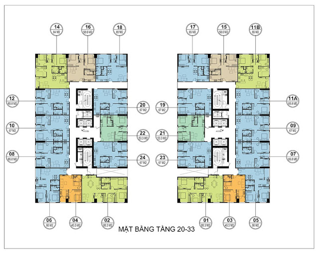 Mặt bằng chung cư FLC Garden City tòa HH3 Mặt bằng chung cư FLC Garden City tòa HH3