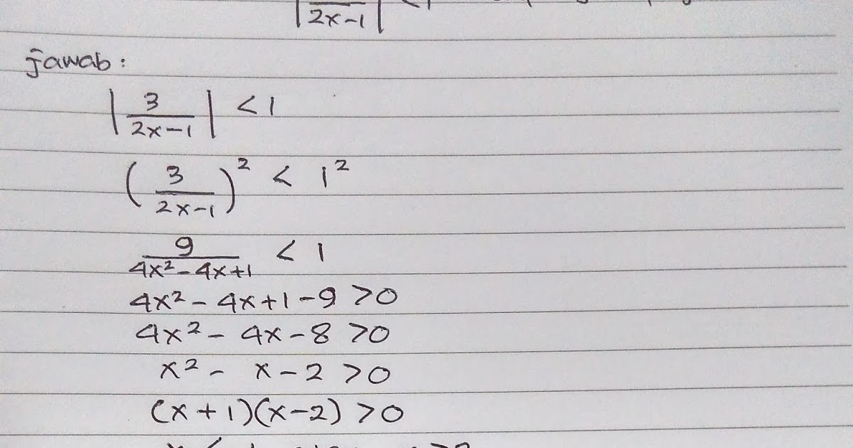 Galihwidosamodra Pertidaksamaan Harga Mutlak Pecahan