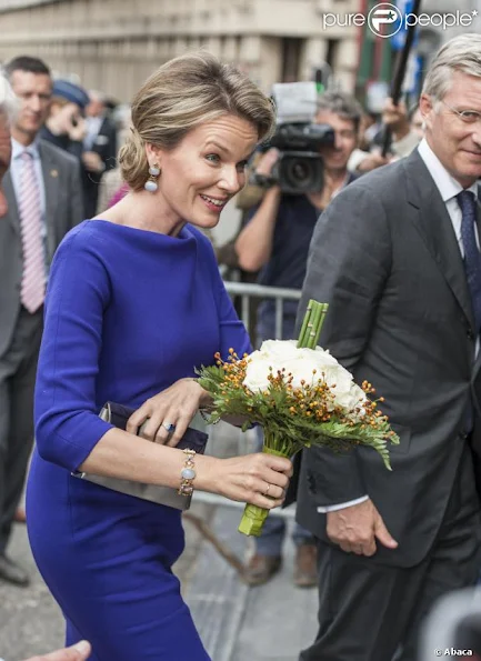 Queen Mathilde attended the opening of Europalia India International Arts Festival