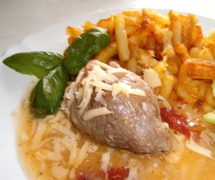 motýlia ) vareška Bravčové závitky so zeleninou ( v tlakovom hrnci)