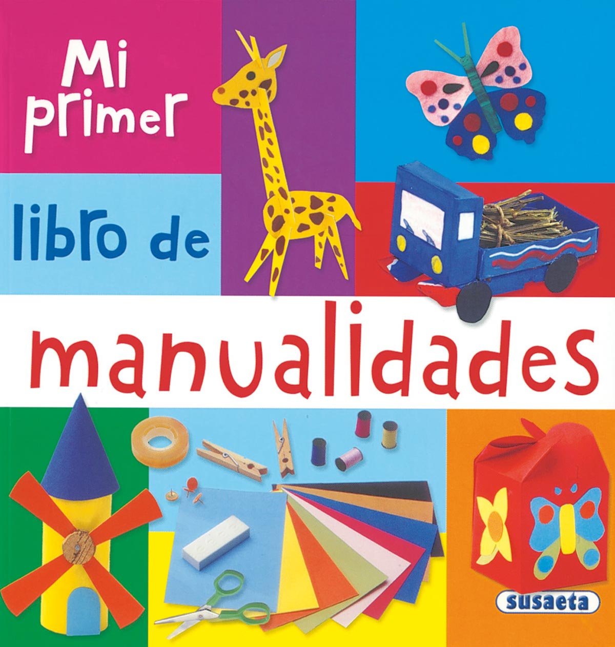 LIBRO DE MANUALIDADES PARA NIÑAS Y NIÑOS, DOBLAR PEGAR PINTAR