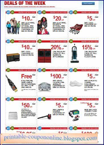 Sears parts coupons 2018