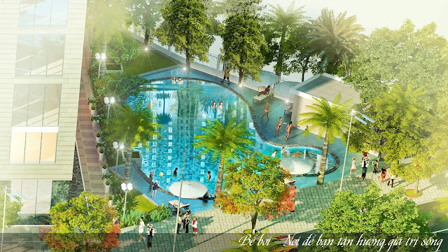 Bể bơi chung cư Lộc Ninh Bể bơi chung cư Lộc Ninh