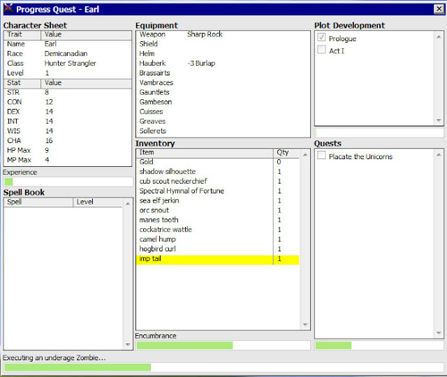 The Earliad Progress Quest