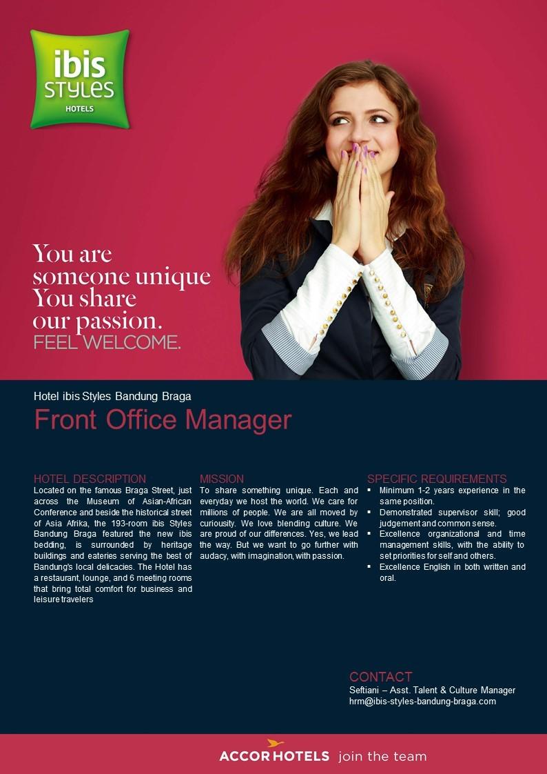 Lowongan kerja Hotel ibis Braga Bandung lokerhotelier