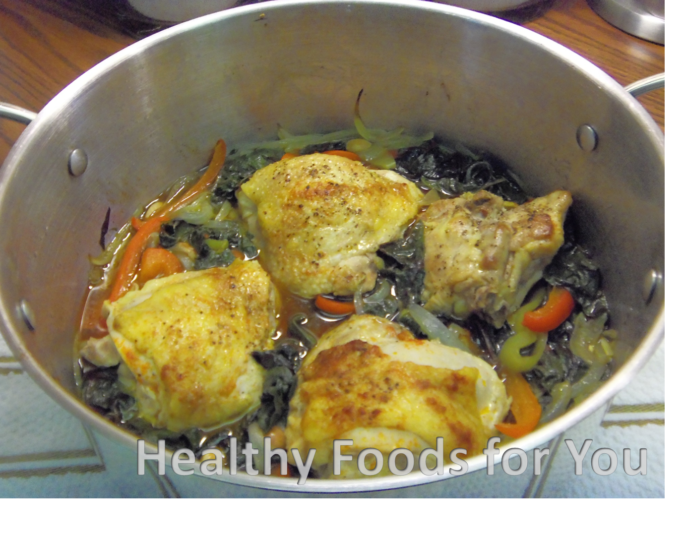 Healthy Food for You Chicken Thighs with Red Chard