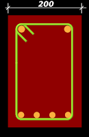 Insufficient width of a beam