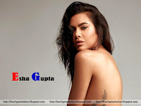 esha gupta, hot, bikini, images, photoshoot, nude body, tattoo near the boobs, sexy indian actress