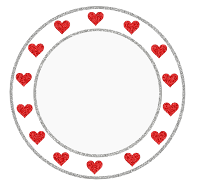 Plaquinha cute circular coração - Criação Blog PNG-Free