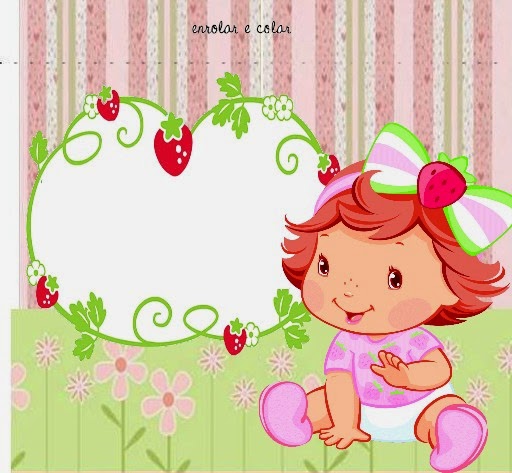 Strawberry Shortcake Baby Party Free Printable Candy Bar  Party Labels.