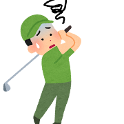 スポーツのスランプのイラスト(ゴルフ)