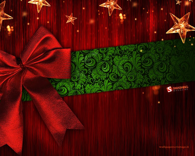 Christmas Wallpaper Stripes Stars Background