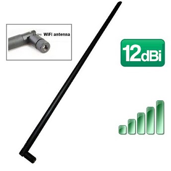 Antena Wireless 12dbi Para Aumentar Sinal Wi Fi Rede Sem Fio