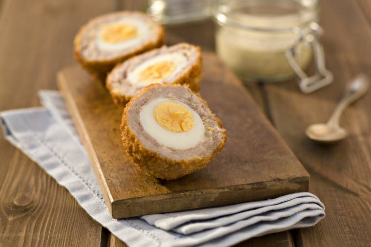 Scotch Eggs with Honey Mustard Dipping Sauce…