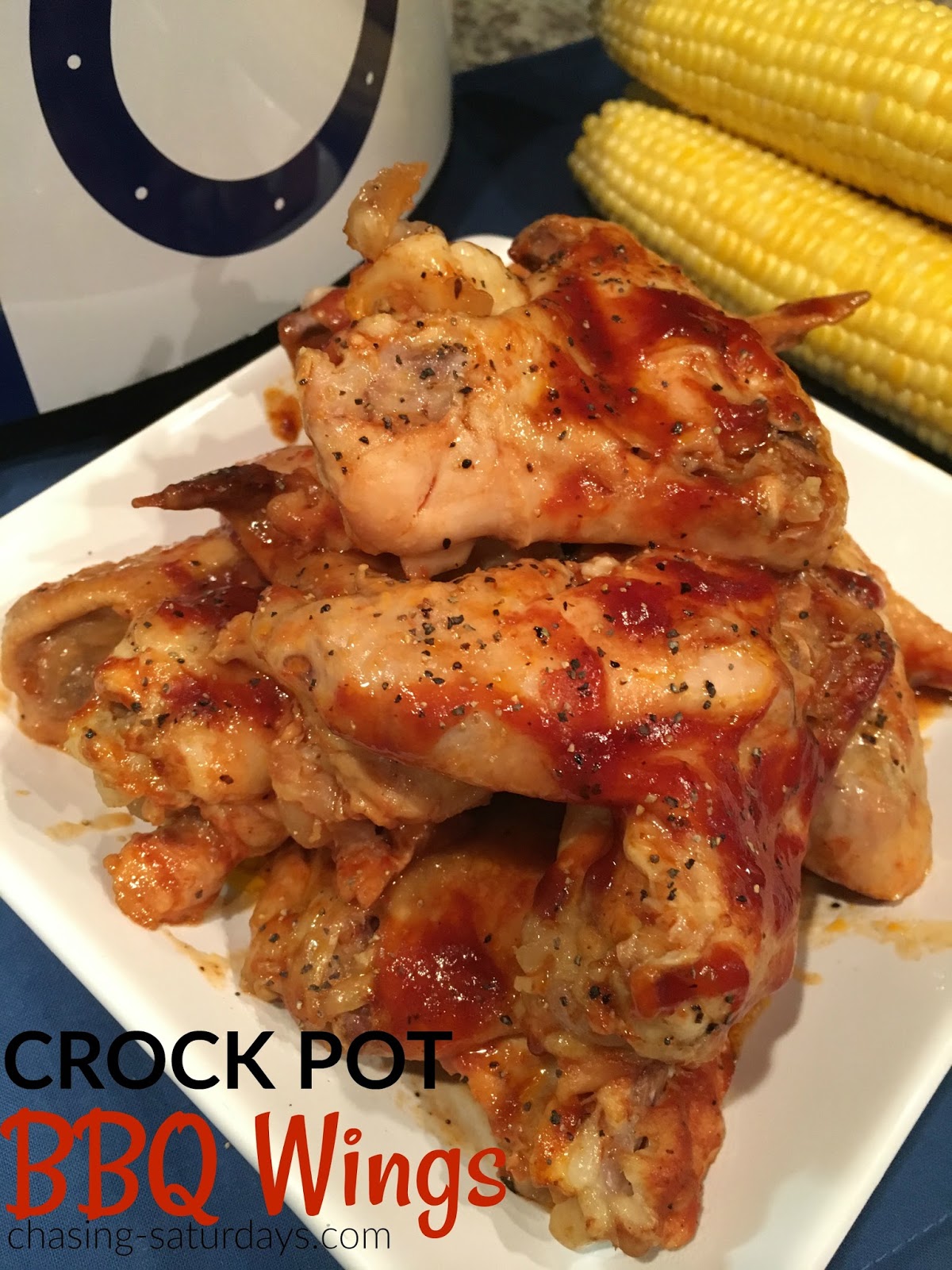 Chasing Saturdays Crock Pot BBQ Chicken Wings