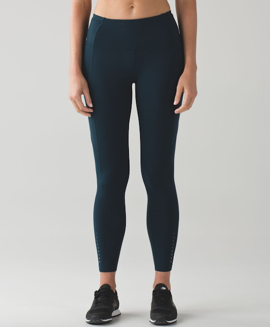 Lululemon Fast Free 7/8 Tight II Nulux 25 Carbon Blue Size 6